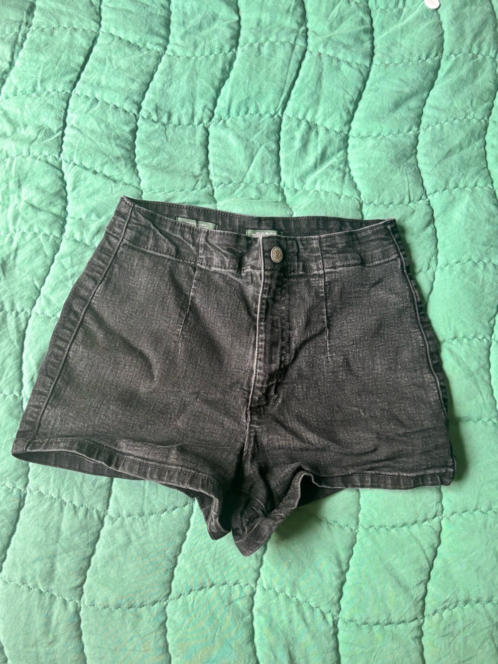 wild fable High-Rise Black Denim Shorts